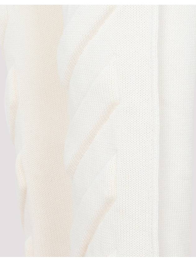 Diag Stripe Knitted Track Pants Ivory - OFF WHITE - BALAAN 5