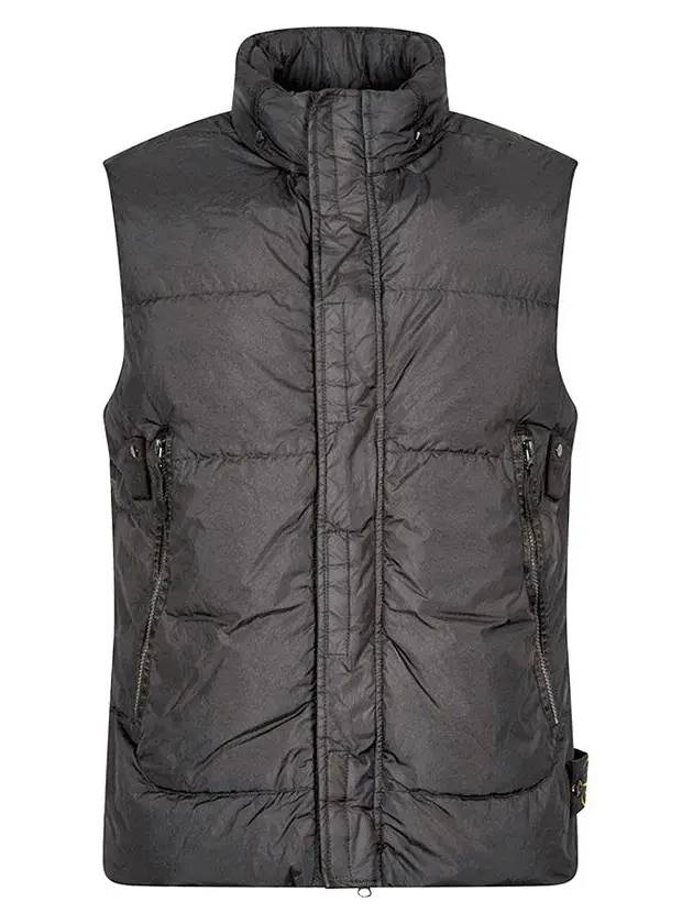 Crinkle Reps Padded Vest Dark Grey - STONE ISLAND - BALAAN 2