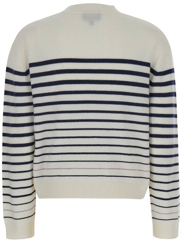 Billie Stripe Wool Knit Top Navy Ecru - A.P.C. - BALAAN 3