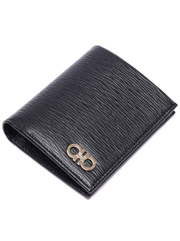 Revival Gancini Half Wallet Black - SALVATORE FERRAGAMO - BALAAN 6