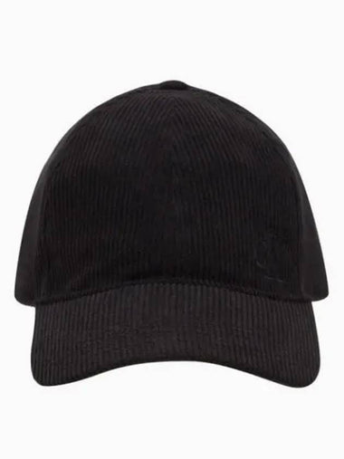 Jeans Holiday Corduroy Ball Cap Black - CALVIN KLEIN - BALAAN 1