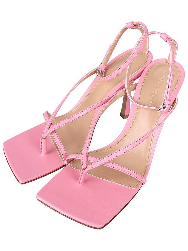 Stretch Leather Sandal Heels Pink - BOTTEGA VENETA - BALAAN 3