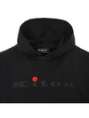 UMK0289 BLACK classic logo black hoodie - KITON - BALAAN 6
