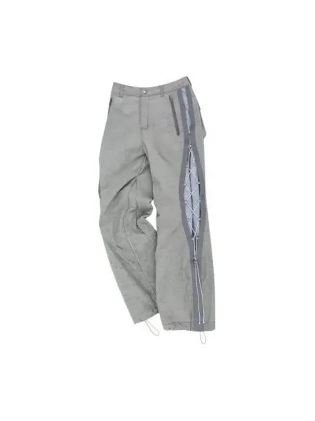 Crack Padded Lace-Up Wide Pants Grey - ANDERSSON BELL - BALAAN 2