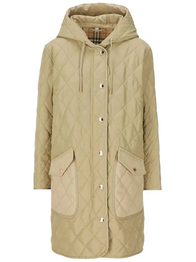 Diamond Quilted Hoodie Padding Archive Beige - BURBERRY - BALAAN 3