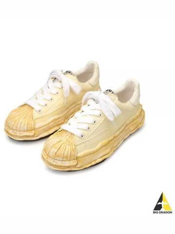 A12FW719 white BLAKEY OG sole canvas low top sneakers - MIHARA YASUHIRO - BALAAN 1