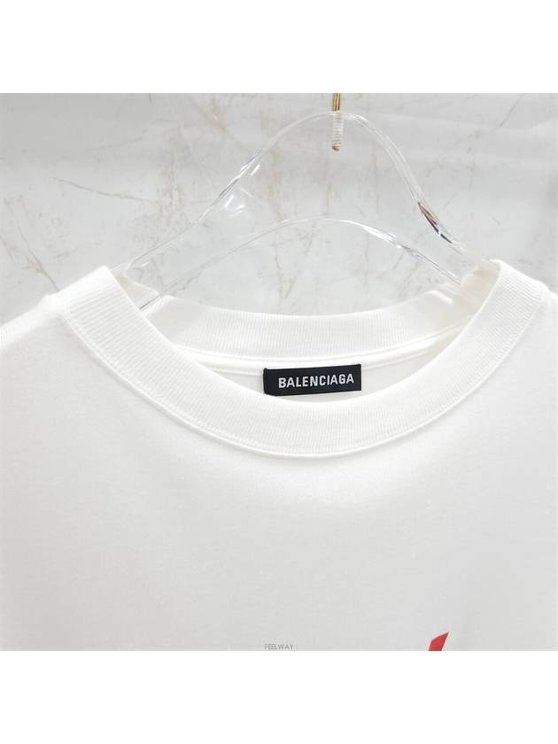 Lux You M White Gym Logo Printing Short Sleeve T Shirt - BALENCIAGA - BALAAN 3