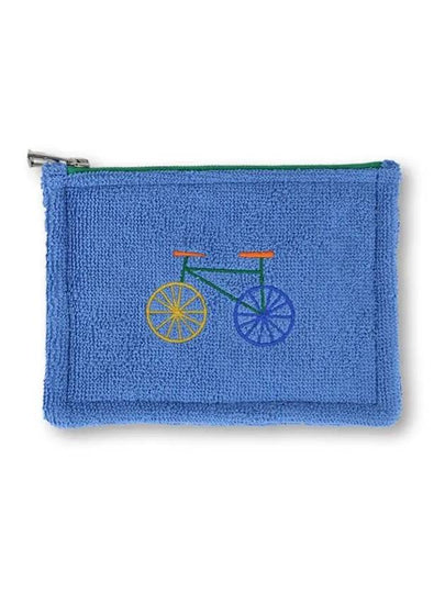 Les Cabanes Mini Case Terry Clutch Bag Blue Denim - HERMES - BALAAN 2