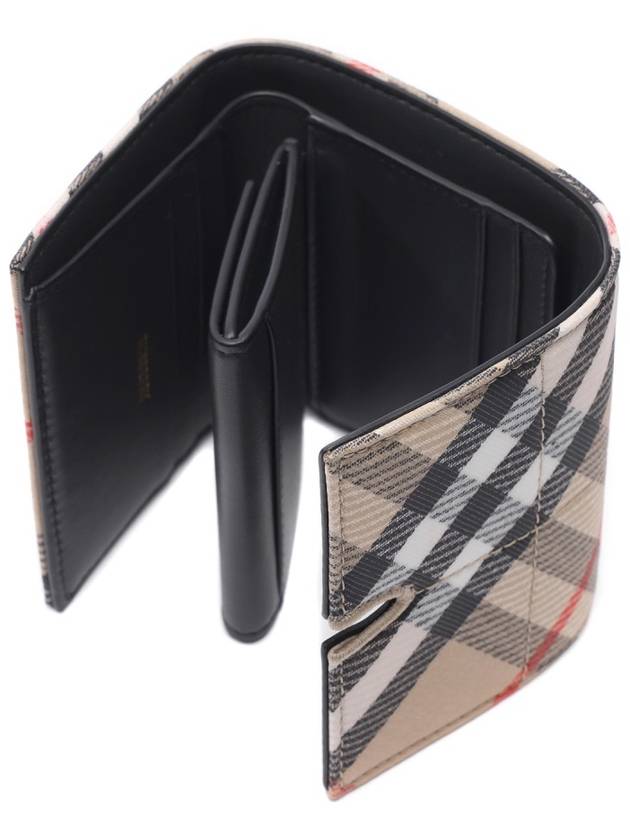 Snip Check Half Wallet Sand - BURBERRY - BALAAN 7