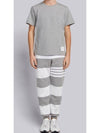 Men's Side Slit Relaxed Short Sleeve T-Shirt Light Grey - THOM BROWNE - BALAAN 5