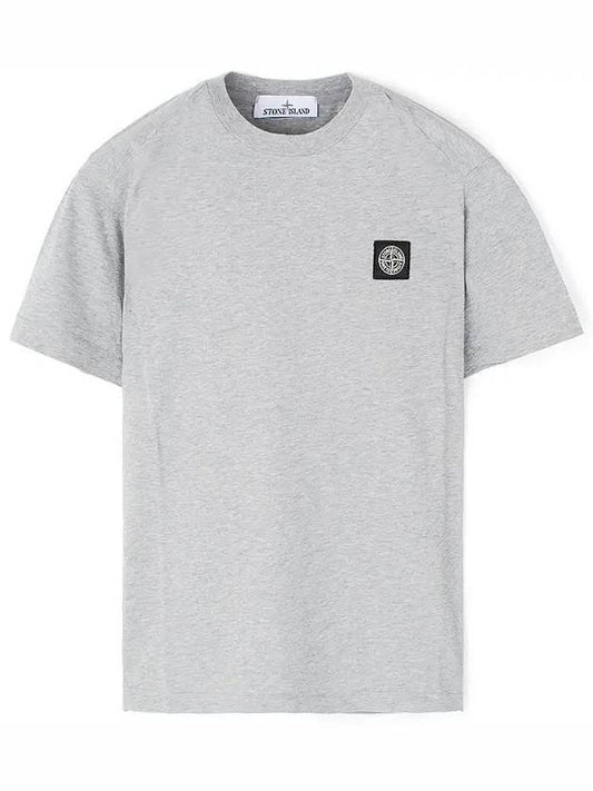 Wappen Logo Patch Short Sleeve T-Shirt Light Grey - STONE ISLAND - BALAAN 2