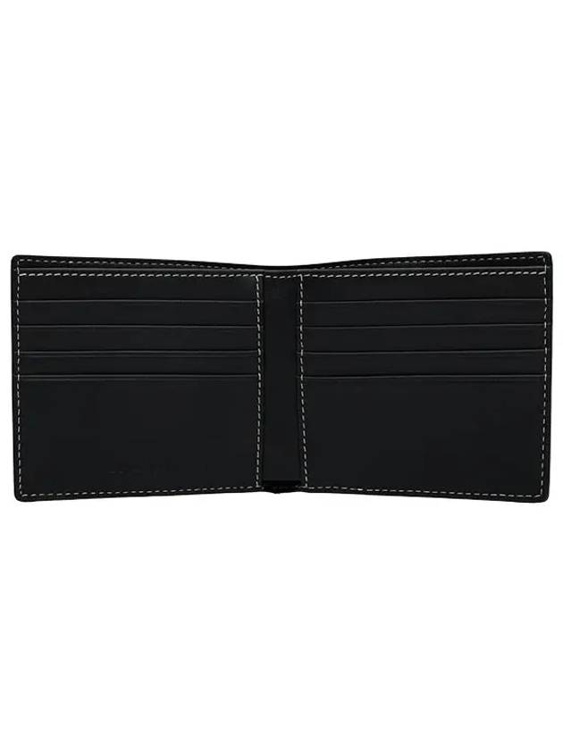 Check Leather International Bifold Wallet Dark Birch Brown - BURBERRY - BALAAN 5