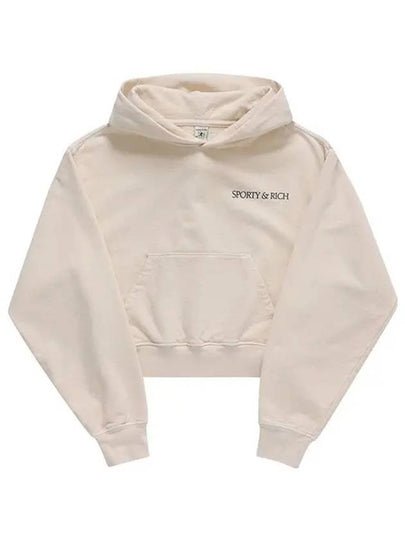 H W Club Cropped Hoodie Cream - SPORTY & RICH - BALAAN 2