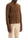 KBF001 YMW050F24 Front Suede Zip up Jacket - TOM FORD - BALAAN 1