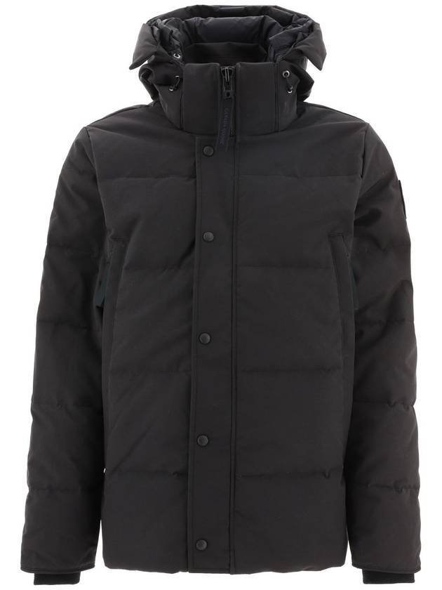 Wyndham Logo Patch Padding Black - CANADA GOOSE - BALAAN 1