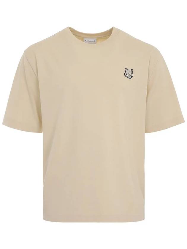 Bold Fox Head Patch Oversized Short Sleeve T-Shirt Beige - MAISON KITSUNE - BALAAN 3