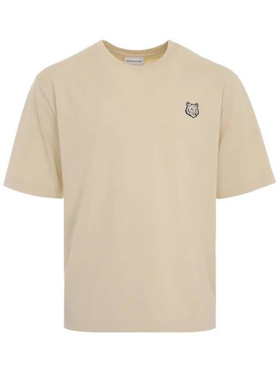 Bold Fox Head Patch Oversized Short Sleeve T-Shirt Beige - MAISON KITSUNE - BALAAN 2