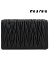 Matelasse Nappa Leather Half Wallet Black - MIU MIU - BALAAN 4