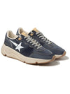 White Star Print Nylon Low Top Sneakers Dark Blue - GOLDEN GOOSE - BALAAN 4