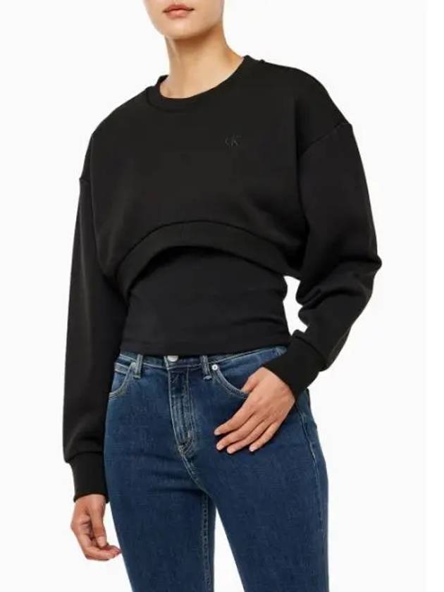 JEANS Women s 2 IN 1 Crew Pullover J224599 BEH - CALVIN KLEIN - BALAAN 1