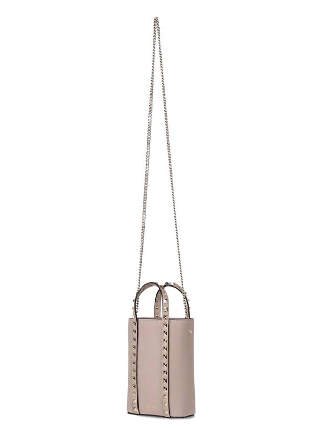 Rockstud Chain Mini Tote Bag Pink - VALENTINO - BALAAN 5