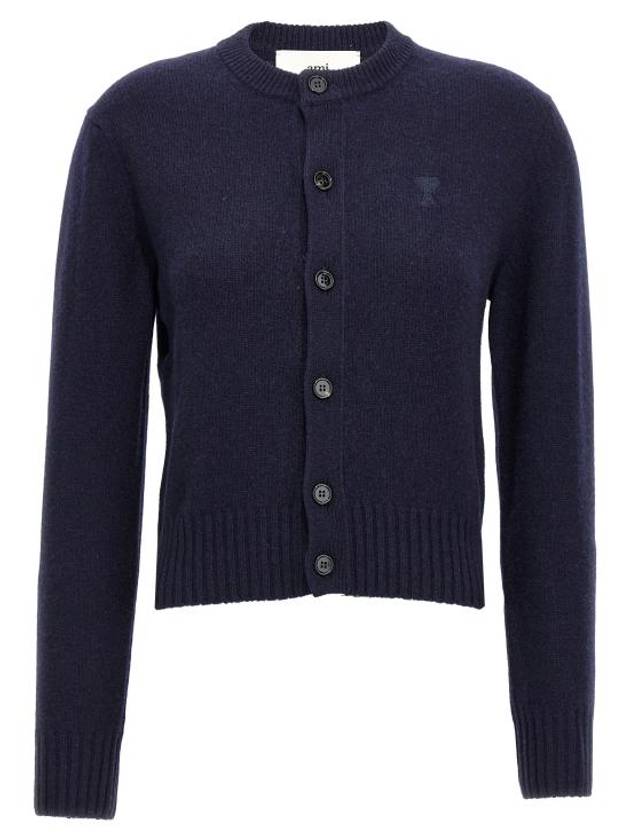 De Coeur Cashmere Cardigan Navy - AMI - BALAAN 2