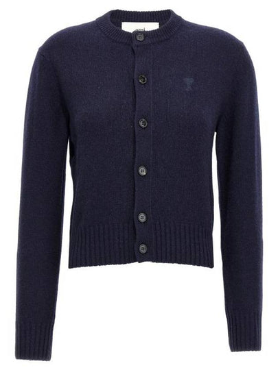 De Coeur Cashmere Cardigan Navy - AMI - BALAAN 2