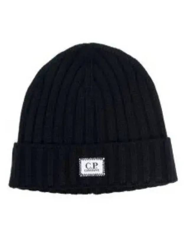 Logo Patch Wool Beanie Navy - CP COMPANY - BALAAN 2