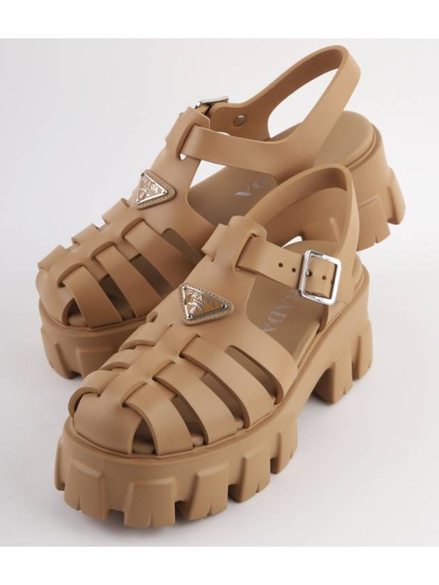 Monolith Rubber Sandals Beige - PRADA - BALAAN 2