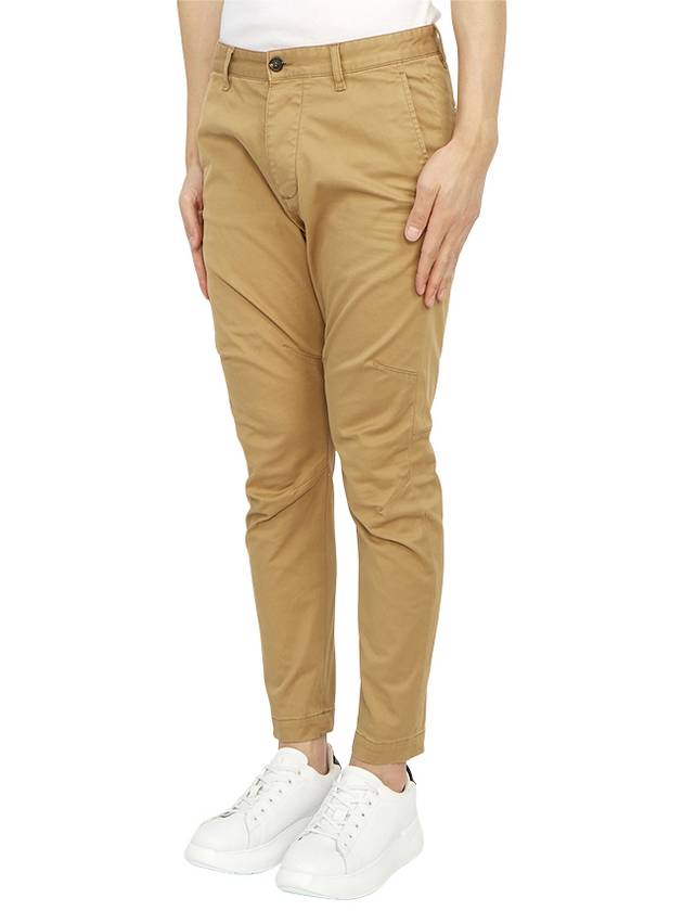 Cotton Sexy Straight Chino Pants Beige - DSQUARED2 - BALAAN 3