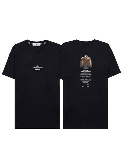 Archivio Cotton Short Sleeve T Shirt Black - STONE ISLAND - BALAAN 2