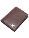 Revival Gancini Compact Half Wallet Brown - SALVATORE FERRAGAMO - BALAAN 6