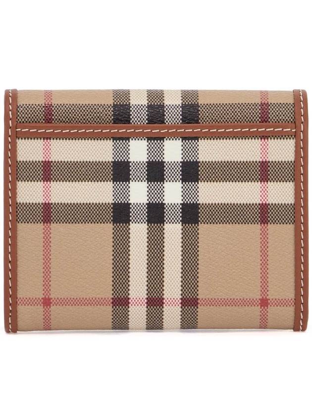 Check Half Wallet Beige - BURBERRY - BALAAN 4