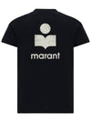 Zafferh Logo Cotton Short Sleeve T-Shirt Black - ISABEL MARANT - BALAAN 4