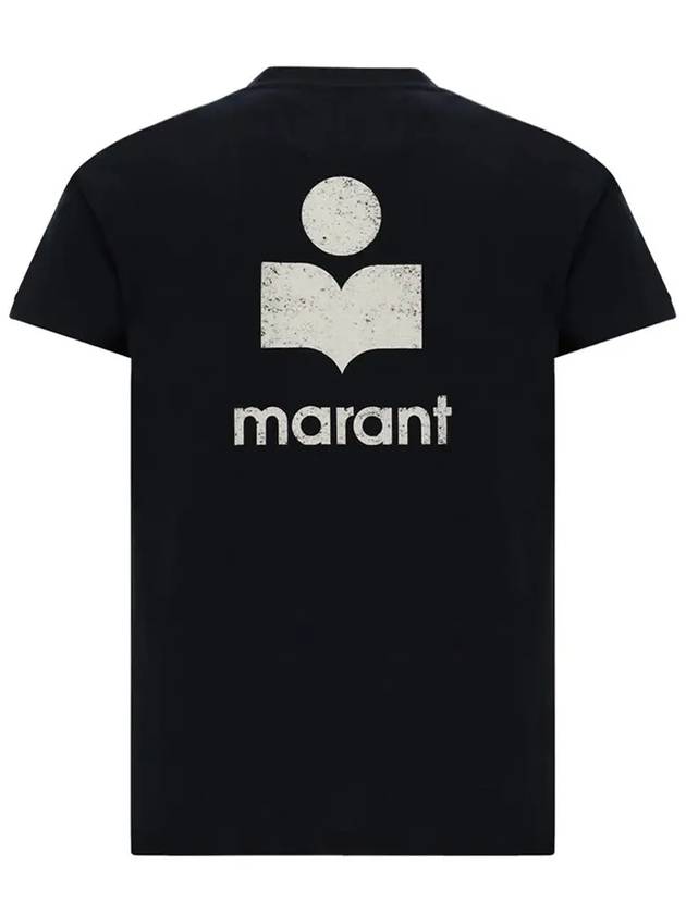 Zafferh Logo Cotton Short Sleeve T-Shirt Black - ISABEL MARANT - BALAAN 4