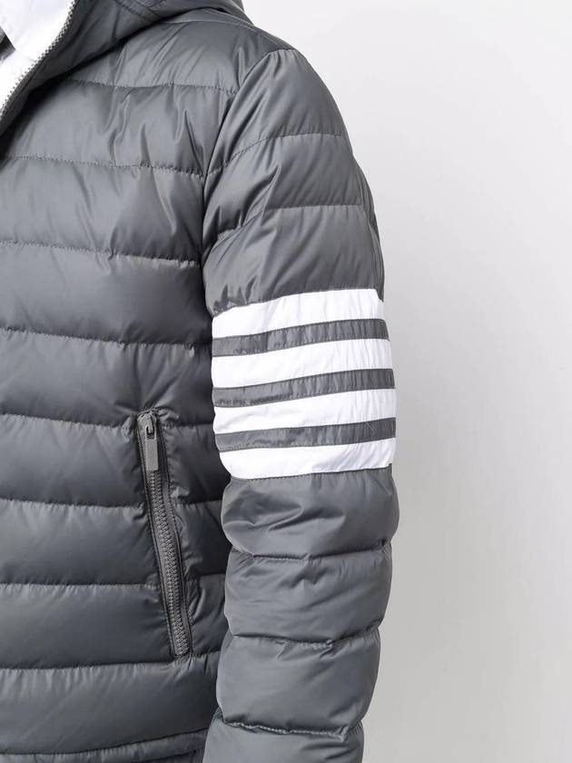 Poly Twill Down Filled 4-Bar Ski Padding Grey - THOM BROWNE - BALAAN 6