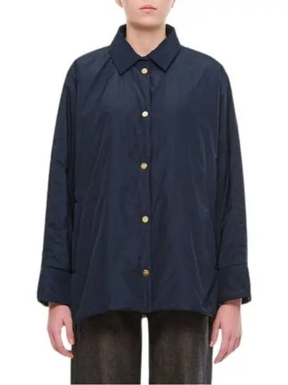 Greenca Water Repellent Shirt Jacket Navy - MAX MARA - BALAAN 2