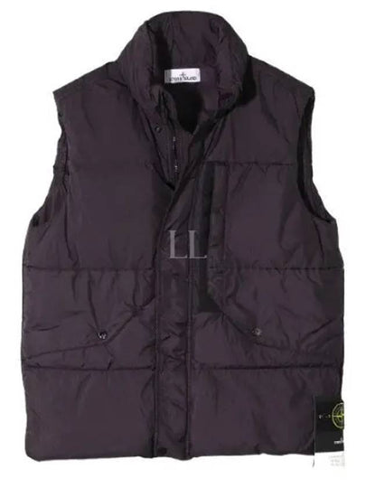 Wappen Patch High Neck Padding Vest Dark Burgundy - STONE ISLAND - BALAAN 2