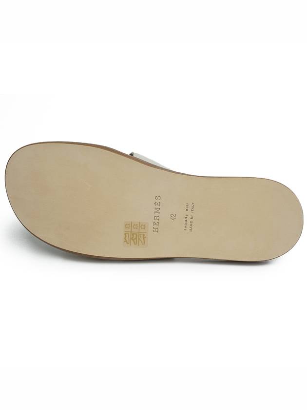 Hermes Izmir Sandal Epsom Blanc De Paris Bleu Celeste - HERMES - BALAAN 7