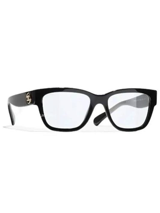 Blue Light Rectangle Frame Acetate Black Asian Fit - CHANEL - BALAAN 2