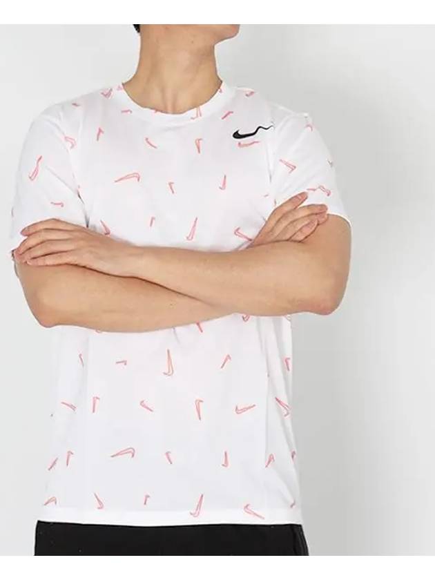 Dri-Fit Print Training Short Sleeve T-Shirt White - NIKE - BALAAN 2