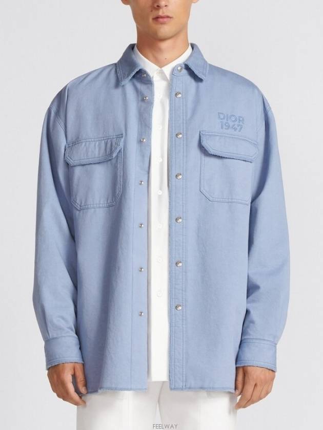 Overshirt Cotton Jacket Blue - DIOR - BALAAN 2