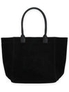 Isabel Marant Yenki Small Suede Logo Tote Bag All Black PM0002FA A1C14M 01BK - STONE ISLAND - BALAAN 2