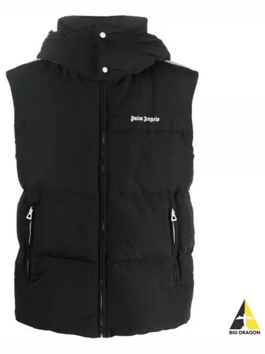 Classic Track Hooded Down Vest Black - PALM ANGELS - BALAAN 2