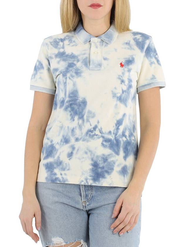 Polo Ralph Lauren Ladies Tie-dye Short-sleeve Polo Shirt, Size Small - POLO RALPH LAUREN - BALAAN 1