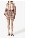 Ruffle Check Shorts Yellow - ISABEL MARANT - BALAAN.