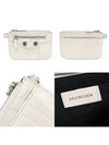 694027 White Crocodile Embossed Calfskin Silver Le Cagole Mini Multi Pouch Clutch - BALENCIAGA - BALAAN 7