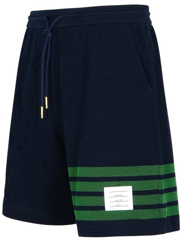 4 Bar Stripe Track Shorts Navy - THOM BROWNE - BALAAN 3