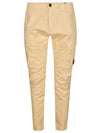 Stretch Sateen Ergonomic Lens Cargo Straight Pants Beige - CP COMPANY - BALAAN 2