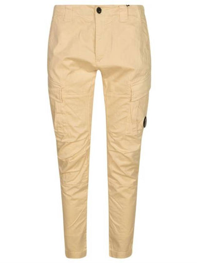 Stretch Sateen Ergonomic Lens Cargo Straight Pants Beige - CP COMPANY - BALAAN 2